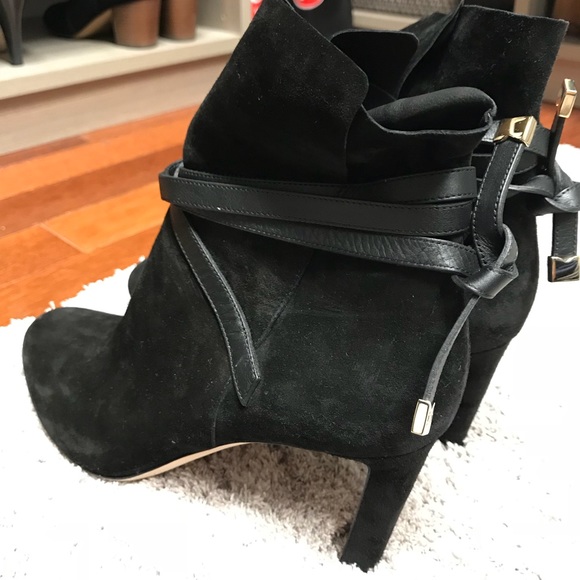 JIMMY CHOO BLACK SUEDE BOOTIES - Picture 2 of 7